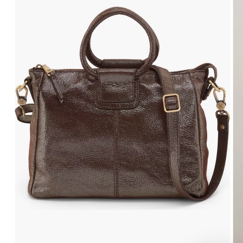 HOBO Shimmering Chocolate Shoulder Bag - Sheila medium